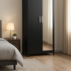 ZAPATERA MELAMINE 80CM ECONOMICA (2 PUERTA DIV/TUBO)