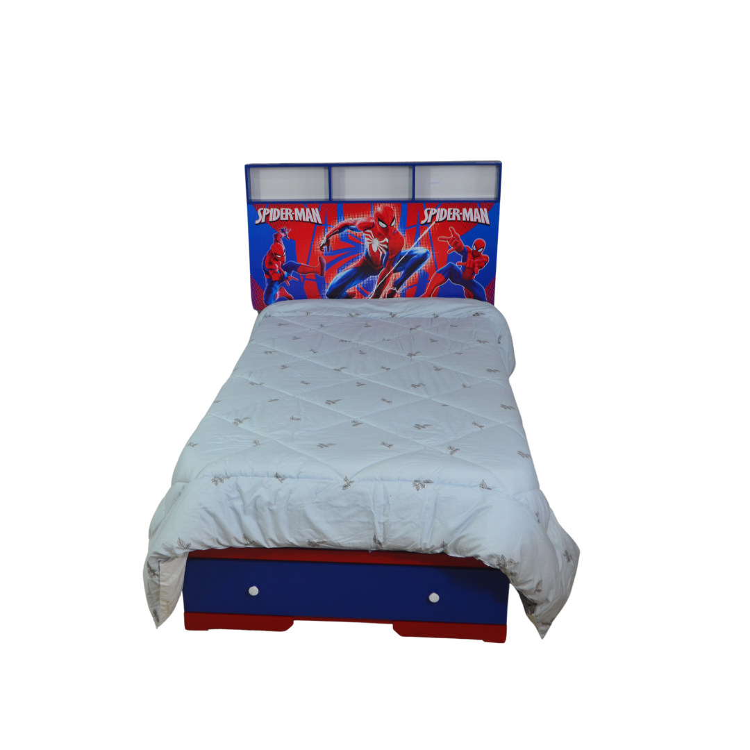 CAMA CALCOMANIA 1.5 PLAZAS ACOLCHADA C/SABANERA DISEÑO - Imagen 2