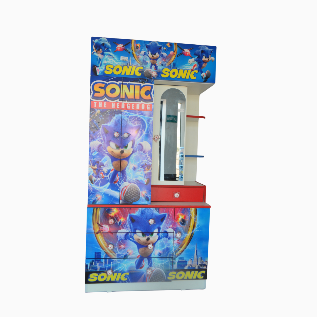 ROPERO MELAMINE CALCOMANIA 90CM PREMIUM (DISEÑOS NIÑOS C/TOCADOR) - Imagen 4