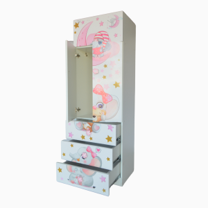 ROPERO MELAMINE CALCOMANIA 60CM STANDARD (DISEÑOS NIÑOS C/SABANERA)