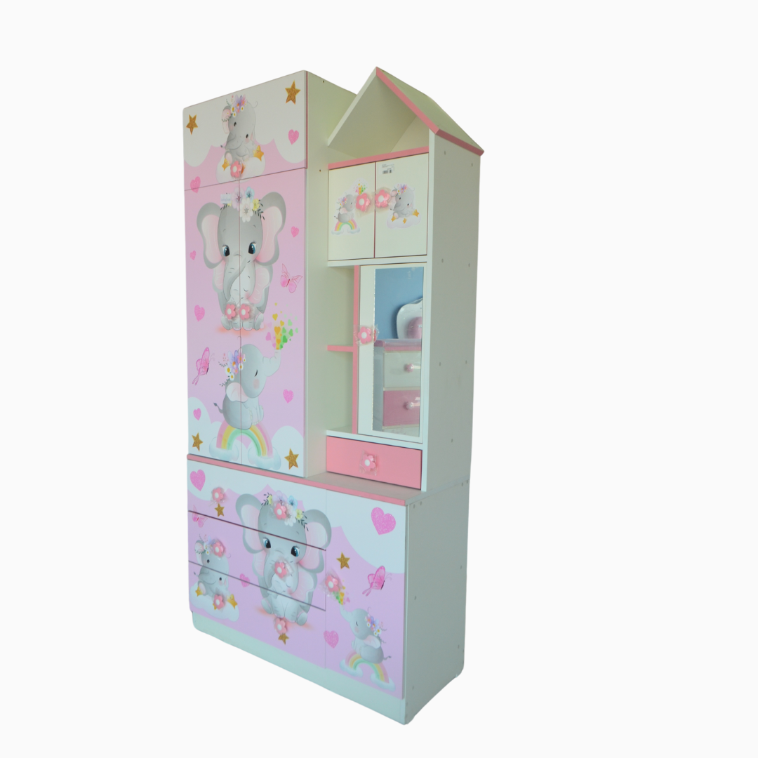 ROPERO MELAMINE CALCOMANIA 1M STANDARD (DISEÑOS NIÑOS C/SABANERA O TOCADOR) - Imagen 4