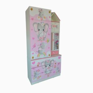 ROPERO MELAMINE CALCOMANIA 1M STANDARD (DISEÑOS NIÑOS C/SABANERA O TOCADOR)