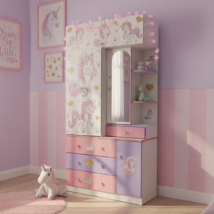 ROPERO MELAMINE CALCOMANIA 1M STANDARD (DISEÑOS NIÑOS C/SABANERA O TOCADOR)