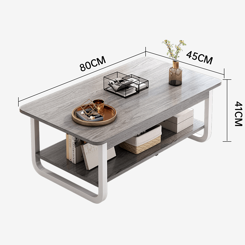 MESA DE CENTRO DELUXE - MARMOLEADO GRIS Y BLANCO - MFTOP - Imagen 3