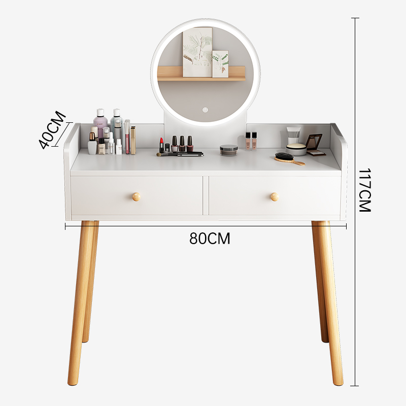 TOCADOR MINI VINTAGE CON ESPEJO LED -MFTOP - Imagen 2