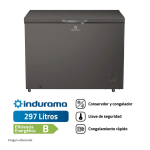 CI-320DG - Congeladora Horizontal 297 litros Defrost Gris Indurama
