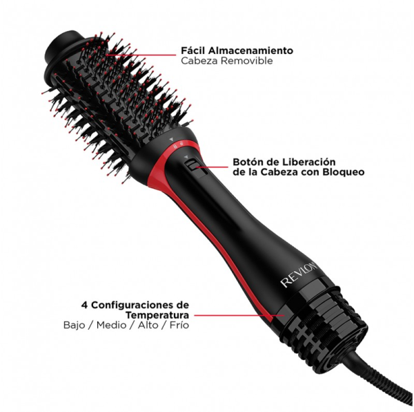 RVDR5298LA2 - Cepillo De Cabello, Salon One-Step Secador Y Voluminizador Plus Revlon - Imagen 4