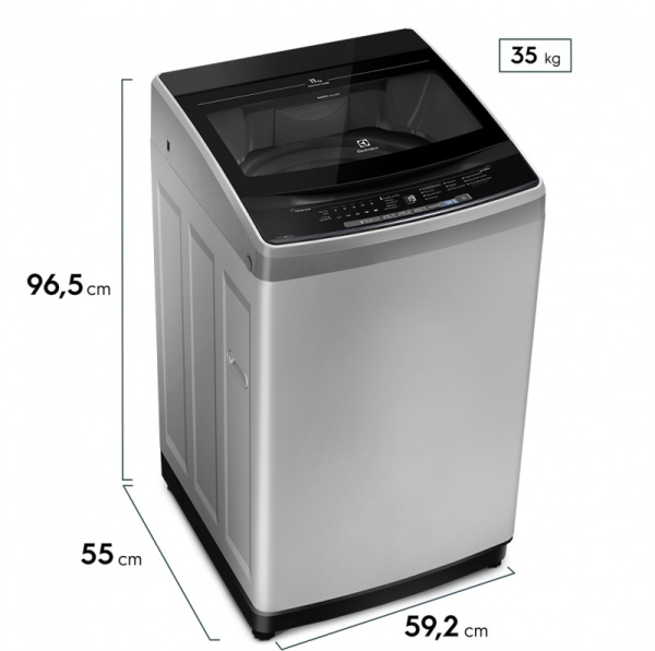 EWIW11F2USVG - Lavadora Automática 11 Kg Silver Carga Superior Eco Fuzzy Impeller Electrolux - Imagen 4