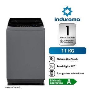 LRI-11DGR - Lavadora Automática Indurama LRI-11DG 11kg Gris Oscuro