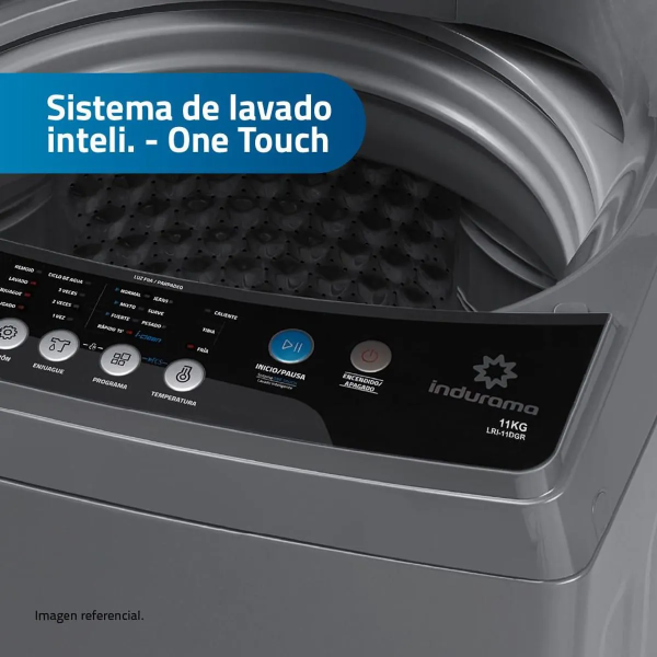 LRI-11DGR - Lavadora Automática Indurama LRI-11DG 11kg Gris Oscuro - Imagen 5