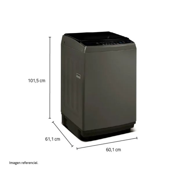 LRI-16DTN - Lavadora Automatica 16Kg Gris Oscuro Indurama - Imagen 2
