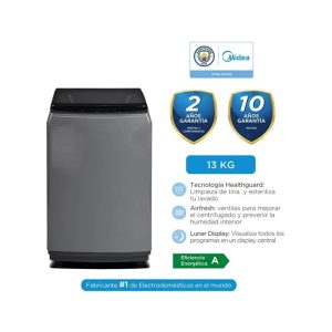MA200W130/G-PE - Lavadora Automática Carga Superior 13Kg Gris Midea