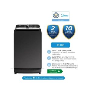 MA512W180/T-PE - Lavadora Automática Carga Superior 18Kg Titanium Midea