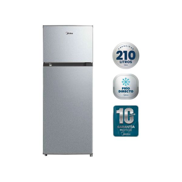 MDRT294FGR50PE - Refrigeradora 210L 2 Puertas Silver Midea
