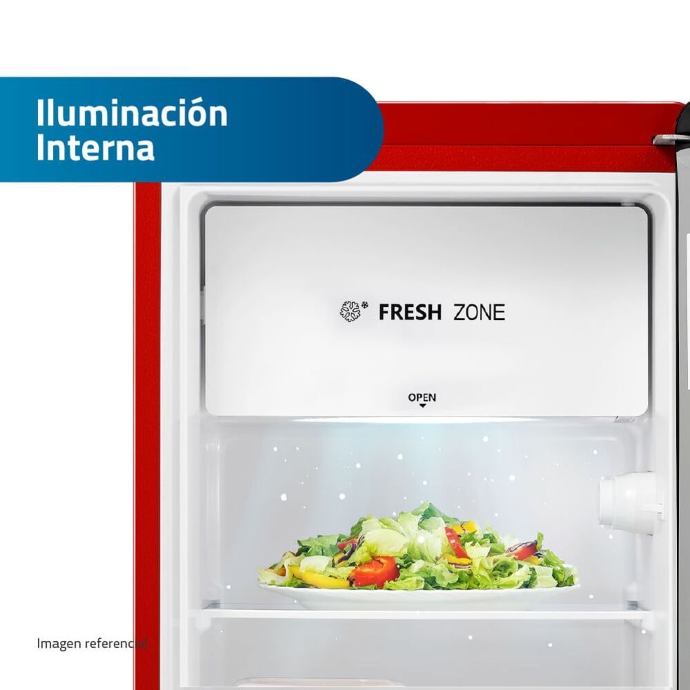 RI-109R - Frigobar Rojo Defrost 90Lt Indurama - Imagen 4