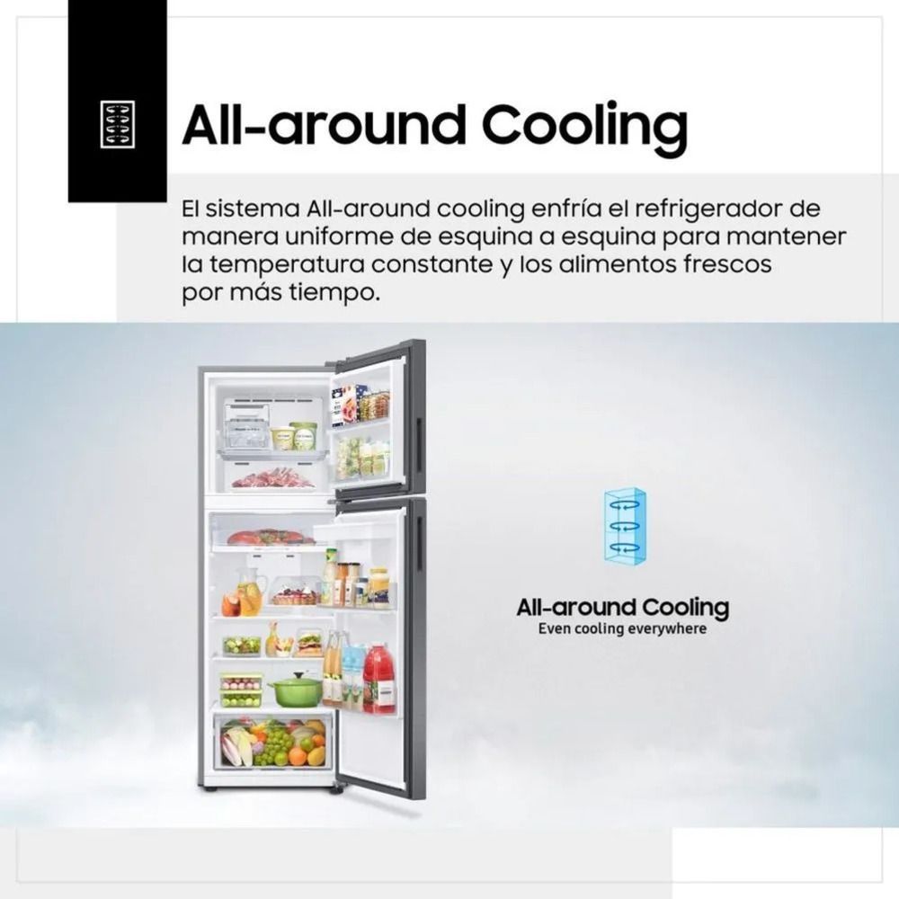 RT35DG5720S9PE - Refrigeradora Top Mount Freezer 341Lt Silver C/Dispensador Samsung - Imagen 6