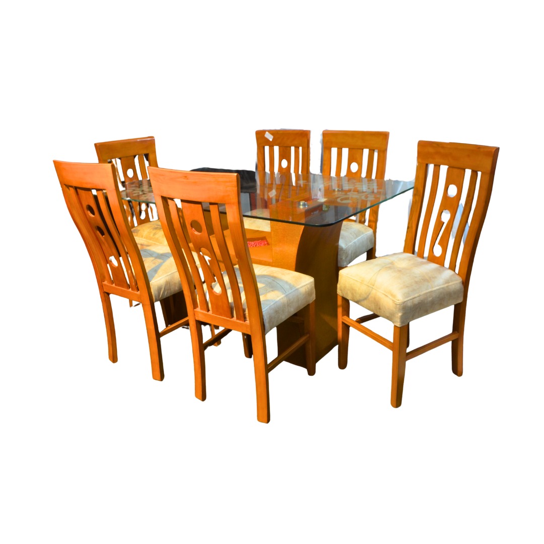 COMEDOR BASTIDOR X 6 SILLAS - CARAMELO