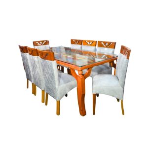JUEGO DE COMEDOR NOBUK - PARAFINICO X8 - MESA TORNEADA