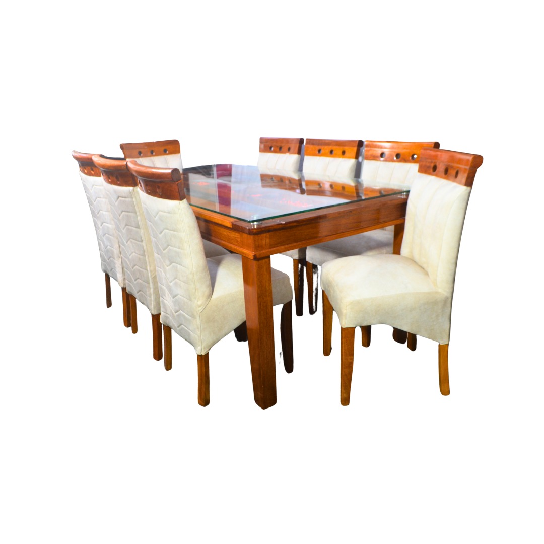 JUEGO DE COMEDOR NOBUK - PARAFINICO X8 - MESA PARAFINICO