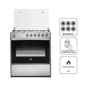 CATALUÑA QZ - Cocina De Pie 1 Horno 6 Hornillas Croma 80Cm Indurama