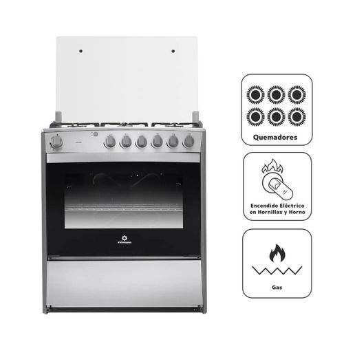 CATALUÑA QZ - Cocina De Pie 1 Horno 6 Hornillas Croma 80Cm Indurama