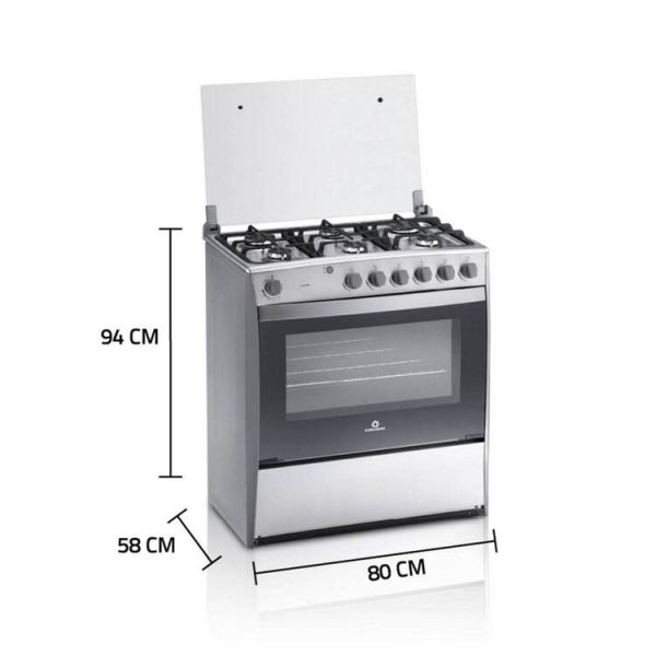 CATALUÑA QZ - Cocina De Pie 1 Horno 6 Hornillas Croma 80Cm Indurama - Imagen 5