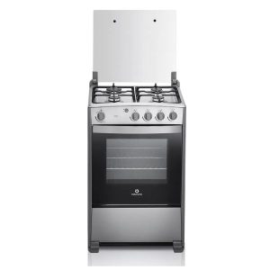 CORUÑA QZ CROMA - Cocina De Pie 1 Horno 4 Hornillas Gris 24, Parrilas de Hierro Fundido, Indurama