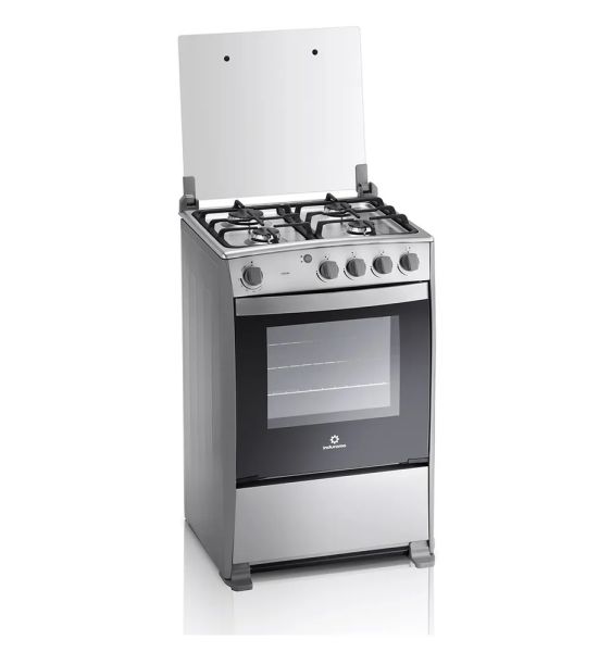 CORUÑA QZ CROMA - Cocina De Pie 1 Horno 4 Hornillas Gris 24, Parrilas de Hierro Fundido, Indurama - Imagen 5