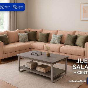 JUEGO DE SALA LISTON + MESA DE CENTRO