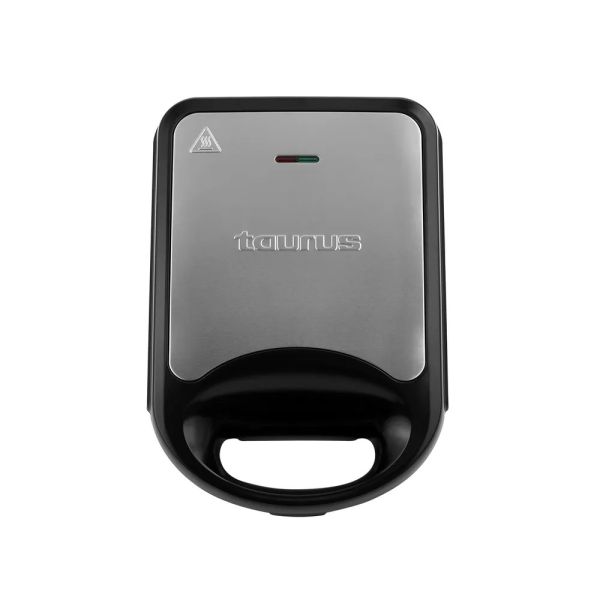 MEGA TOAST - Sandwichera Con Capacidad Para 4 Panes, Antiadherente, Cubierta de Acero Inoxidable Taurus