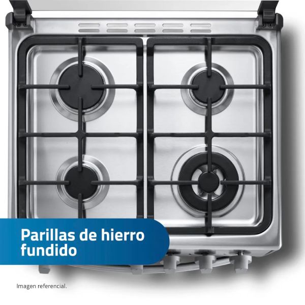 OLVERA QZ CROMA - Cocina De Pie 1 Horno 4 Hornillas Croma 60Cm Indurama - Imagen 3