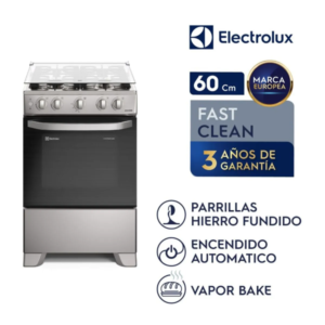 FE4ISR - Cocina 4 Quemadores Efficient VaporBake Silver Electrolux