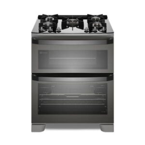FE5AD - Cocina De Pie Doble Horno 5 Hornillas, Función Air Fryer, Grill, Temporizador, Grey Expert Electrolux