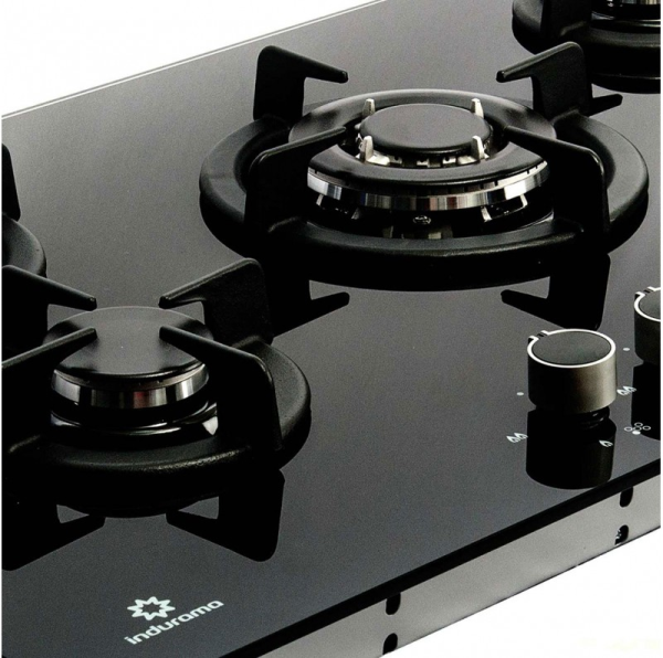EGI-905VDNEG 5Q- Cocina empotrable a gas 5Q negro 87cm Indurama - Imagen 3