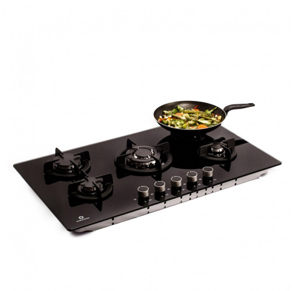 EGI-905VDNEG 5Q- Cocina empotrable a gas 5Q negro 87cm Indurama - Imagen 5