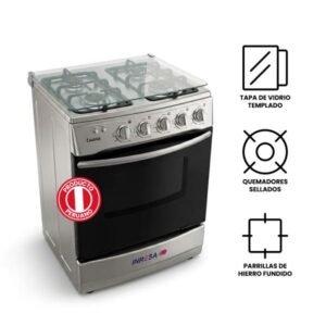 LUANA - Cocina De Pie 1 Horno 4 Hornillas Silver 24" Inresa