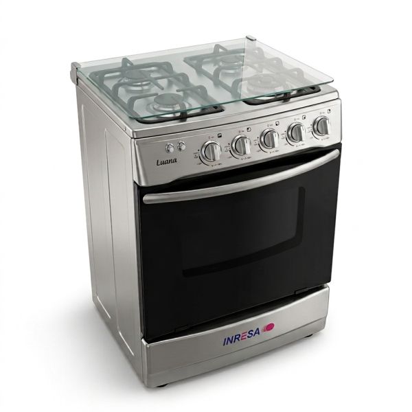 LUANA - Cocina De Pie 1 Horno 4 Hornillas Silver 24" Inresa - Imagen 2