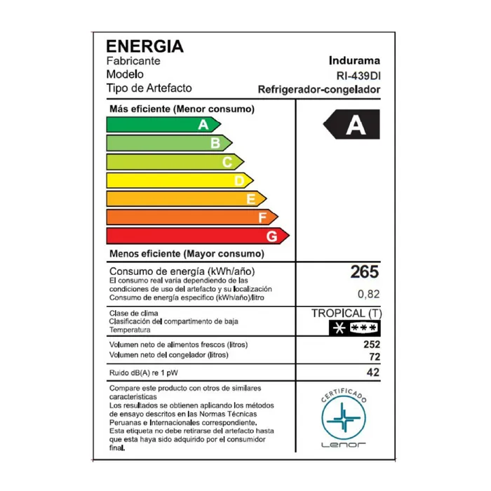 RI-439DI - Refrigeradora Croma 324 Lt C/Dispensador Indurama - Imagen 2